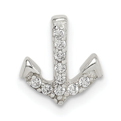 Sterling Silver CZ Anchor Chain Slide