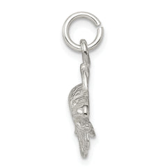 Sophia Jewelers Polished 925 Sterling Silver Fish Charm for Men