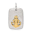 Anchor Pendant in Gold-Tone Sterling Silver, 24mm - Sophia Jewelers