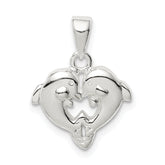 Sterling Silver Polished Dolphin Pendant