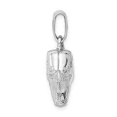 Sterling Silver Rhodium-plated Polished Elephant Pendant