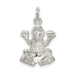 Sophia Jewelers 925 Sterling Silver Frog Charm with Polished Finish