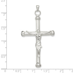 Sterling Silver Polished Crucifix Pendant