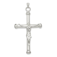 Sterling Silver Polished Crucifix Pendant