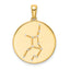 Sterling Silver Gold-plated & CZ Virgo Zodiac Pendant