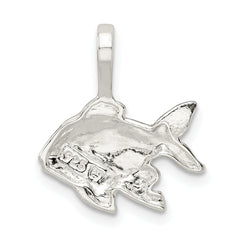 Sophia Jewelers Sterling Silver 925 Fish Charm with Polished Anti-Tarnish Finish