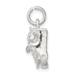 Sophia Jewelers Sterling Silver 925 Typewriter Charm with Polished 3D Finish