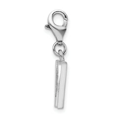 Amore La Vita Sterling Silver CZ Initial Charm with Fancy Clasp