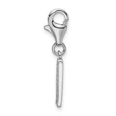 Amore La Vita Sterling Silver CZ Charm with Lobster Clasp