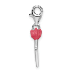Amore La Vita Sterling Silver Enamel Bullseye Heart Charm with Fancy Clasp