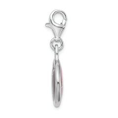 Sterling Silver 925 Cincinnati Enamel Charm with Lobster Clasp