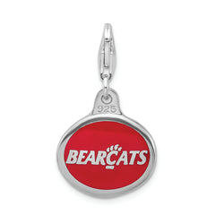 Sterling Silver 925 Cincinnati Enamel Charm with Lobster Clasp