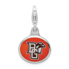 Sterling Silver Enamel Bowling Green Charm with Lobster Clasp