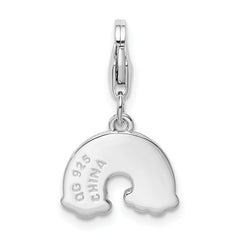 Sophia Jewelers Sterling Silver Rainbow Charm with Rhodium Enamel Finish