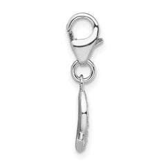 Sophia Jewelers Sterling Silver Crystal Awareness Ribbon Charm