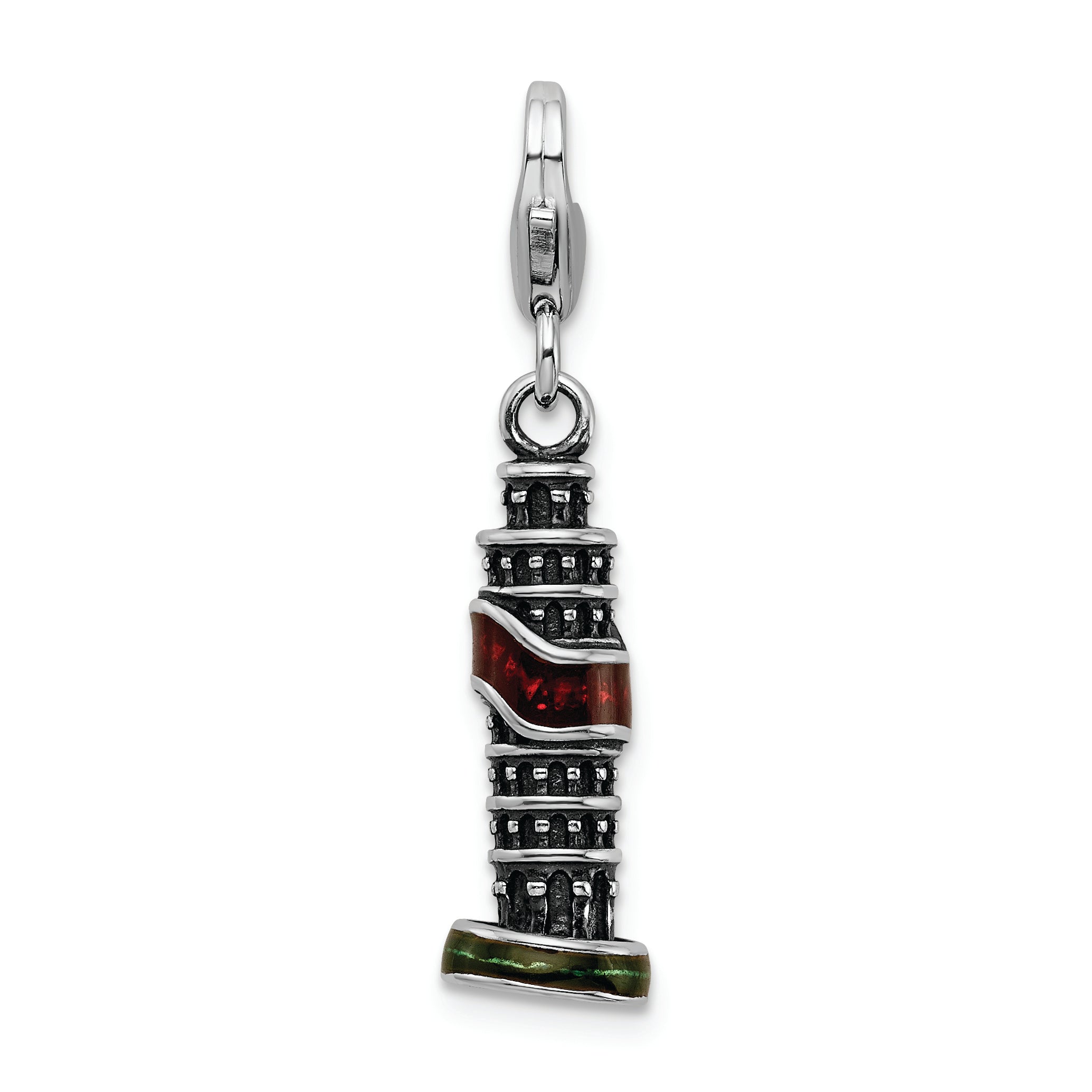 SS RH Enameled Leaning Tower of Pisa Charm