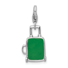 Sterling Silver Brazilian Flag Charm with Enamel Accents Sophia Jewelers