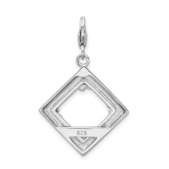Sophia Jewelers Sterling Silver Photo Charm with Antique Rhodium Finish