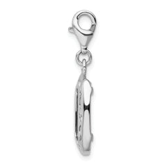 Sophia Jewelers 925 Sterling Silver Baby Frame Charm with Lobster Clasp