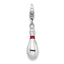 Amore La Vita Sterling Silver Rhodium-plated Polished 3-D Enameled Bowling Pin Charm with Fancy Lobster Clasp