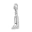 SS RH Click-on Polished Boot Charm