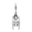 Amore La Vita Sterling Silver Rhodium-plated 3-D Polished Enameled Vanity Charm with Fancy Lobster Clasp