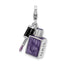 Enameled Nail Charm in Sterling Silver with Lobster Clasp, 29mm - Sophia Jewelers