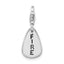 Sterling Silver Rhodium-plated Polished & Antiqued Fire Symbol w/Lobster Clasp Charm