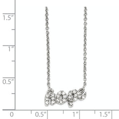 Cheryl M Sterling Silver CZ HOPE 18in. Necklace