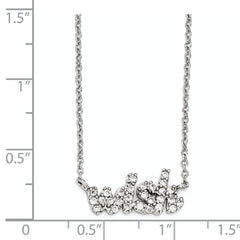 Cheryl M Sterling Silver CZ WISH 18in. Necklace
