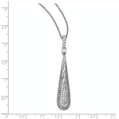 Cheryl M Sterling Silver CZ Dangle 18in Necklace