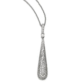 Cheryl M Sterling Silver CZ Dangle 18in Necklace