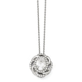 Cheryl M Sterling Silver CZ 18in Necklace