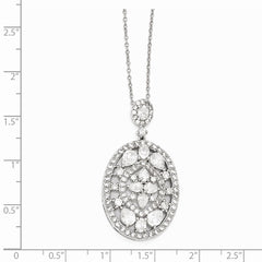 Cheryl M Sterling Silver Fancy CZ 18in Necklace