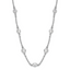 Cheryl M Sterling Silver Rhodium-plated Brilliant-cut Round CZ 19 Station 18.5 Inch Necklace