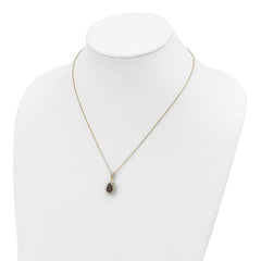 Cheryl Gold-Plated Sterling Silver CZ Teardrop Necklace for Women 18.5 Inch