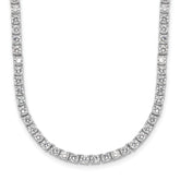 Cheryl M Sterling Silver Rhodium-plated Brilliant-cut CZ 18 Inch Necklace