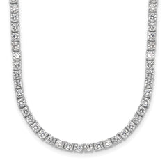 Cheryl M Sterling Silver Rhodium-plated Brilliant-cut CZ 18 Inch Necklace