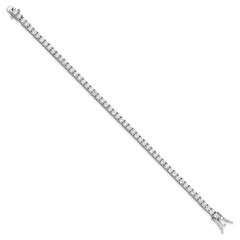 Cheryl M Sterling Silver Rhodium-plated Brilliant-cut CZ 7 Inch Tennis Bracelet