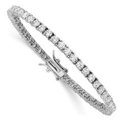 Cheryl M Sterling Silver Rhodium-plated Brilliant-cut CZ 7 Inch Tennis Bracelet