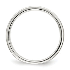 Sterling Silver 8mm Flat with Rope Edge Band