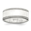 Rope Edge Flat Wedding Band in Sterling Silver, 8mm - Sophia Jewelers