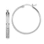 Diamond Fascination Diamond Mystique Sterling Silver Platinum-plated Diamond Round Hoop Earrings