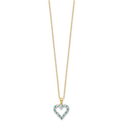 Sophia Jewelers 18K Gold-Plated Sterling Silver Necklace with Emerald & Diamond Mystique