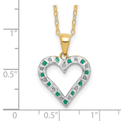 Sophia Jewelers 18K Gold-Plated Sterling Silver Necklace with Emerald & Diamond Mystique