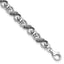 White Night Sterling Silver Rhodium-plated Black and White Diamond Infinity Heart 7.5 Inch Bracelet