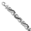 Black & White Diamond Bracelet in Sterling Silver (0.48 ct. tw.), 7.5 Inch - Sophia Jewelers
