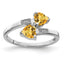 Citrine & Diamond Heart Ring in Sterling Silver (0.01 ct. tw.) - Sophia Jewelers