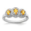 Citrine & Diamond Ring in Sterling Silver (0.08 ct. tw.) - Sophia Jewelers