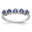 Tanzanite & Diamond Ring in Sterling Silver (0.03 ct. tw.), Size 6–8 - Sophia Jewelers